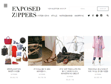 Tablet Screenshot of exposedzippers.com
